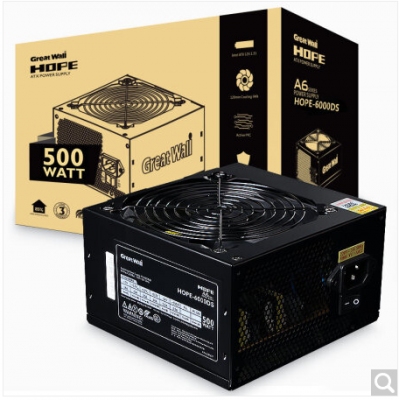 長城（GreatWall）額定500W HOPE-6000DS 電源 （70cm超長背板走線/三年質(zhì)保/臺系電容/12cm靜音風扇/寬幅）