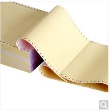 得力(deli)珊瑚海三聯二等分電腦打印紙 彩色針式打印紙S241-3-1/2CS 80列（撕邊 色序:白紅黃 1000頁/箱）