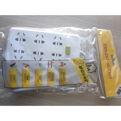 德力西（DELIXI)CD98J-AK10X/Z新國標(biāo)電源插座插排 六位5孔 無線